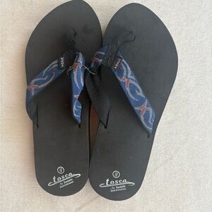 Tosca Men's Black and Blue Sandals